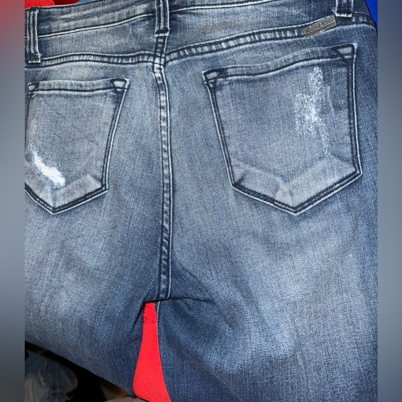 KanCan Women's Distressed Blue Skinny Jeans - Picture 3 of 6
